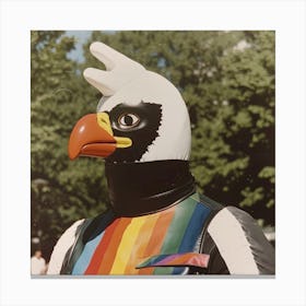 LGBTQ + Rainbow Eagle Canvas Print