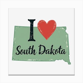 I Love South Dakota Canvas Print