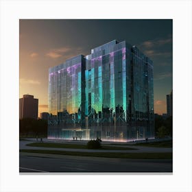 Futuristic Office Building Canvas Print