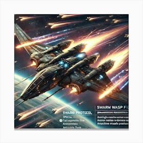 Void Wasp Fighter Swarm Protocol Canvas Print