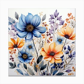 Watercolor Flowers 4 Canvas Print