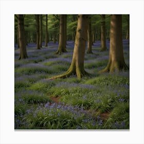 Bluebells In The Woods 3 Canvas Print
