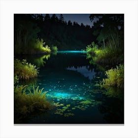 Night In The Forest 17 Canvas Print