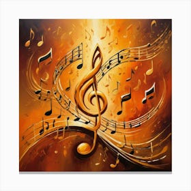 Music Notes 4 Canvas Print