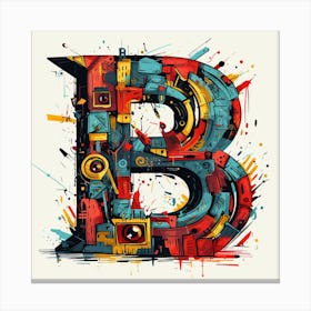 Letter B 15 Canvas Print