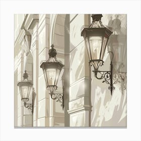 Street Lamps Canvas Print