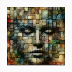 Abstract Portrait Of A Woman 4 Canvas Print