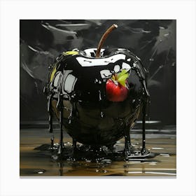 Black Apple 1 Canvas Print