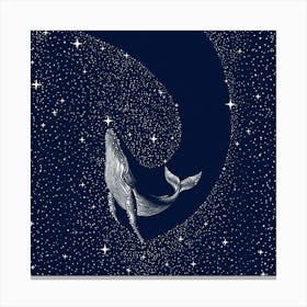 Starry Whale SQUARE Canvas Print