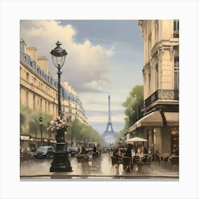 Paris In The Rain 2 Canvas Print