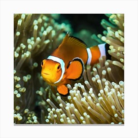 Clownfish In Anemone 5 Canvas Print