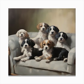 Beagle Puppies Canvas Print