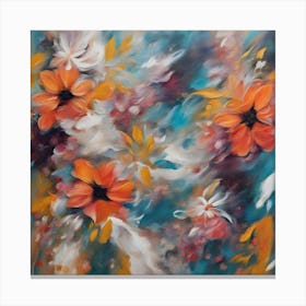 Abstract Flowers 1 Canvas Print