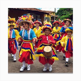 Colombian Dancers Canvas Print