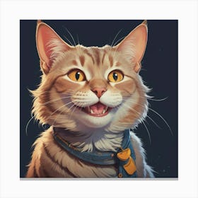 Graphic Design A Smiling Cat 2 1 Canvas Print