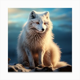 White Fox 1 Canvas Print