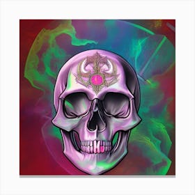 Skull With A Crown Canvas Print