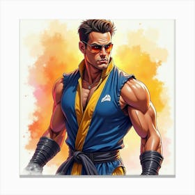 Mortal Kombat Ninja Fighter Concept Art (333) Canvas Print