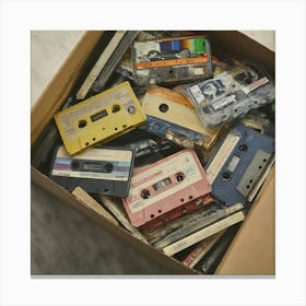 Cassettes In A Box Canvas Print