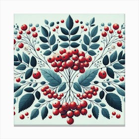 Scandinavian Art, Viburnum berries 2 Canvas Print