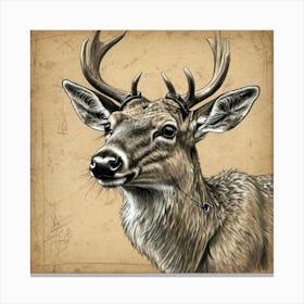 Deer Head 26 Canvas Print