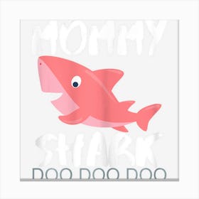 Womens Mommy Shark Mothers Day Gift For Wife Birthday Christmas Canvas Print