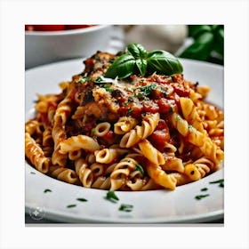 Plate Of Pasta Canvas Print