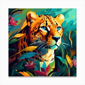 Leopard In The Jungle 2 Canvas Print