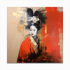 Artjuicebycsaba Close Up Style Minimalist Zen Japanese Noh Thea A3a8320f C6b1 4603 B87c A22c27b8c439 Denoised Upscaled X4 Canvas Print