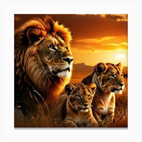 Serengeti National Park Tanzania Lions Canvas Print