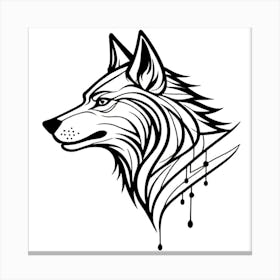 Wolf Head 12 Canvas Print