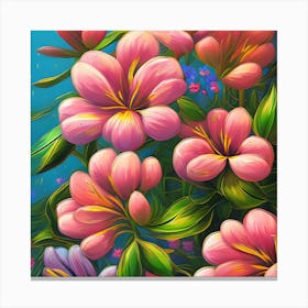 Alstroemeria Flowers 14 Canvas Print