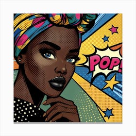 Awele Pop Art Portrait  Canvas Print