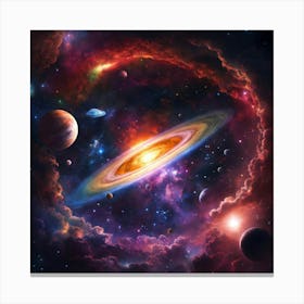 Galaxy In Space Canvas Print