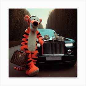 Tigger Flexing Canvas Print