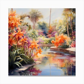 Romantic Impressionist Watercolour Canvas Print