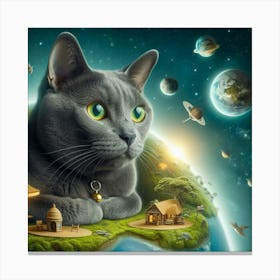 Cat In Space 1 Canvas Print