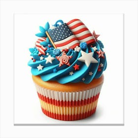 Patriotic Cupcake Canvas Print