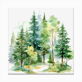 Watercolor Forest 2 Canvas Print