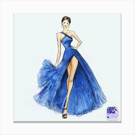 Blue Dress 1 Canvas Print