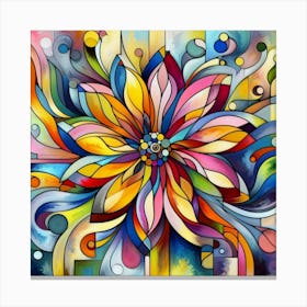 Abstract Flower Painting 1 Canvas Print