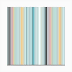 Funky Retro Style 60s 70s Vertical Stripes Canvas Print