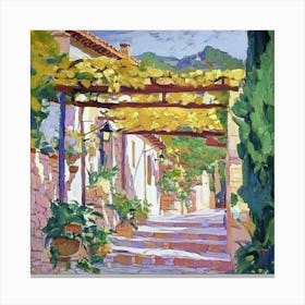 Mediterranean Patio Canvas Print