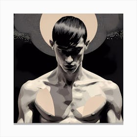 The Male Illustrations Shirtless Male Canvas Print