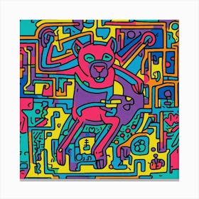 Keith Haring Psychedelic  Canvas Print