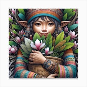 Magnolia Girl Canvas Print