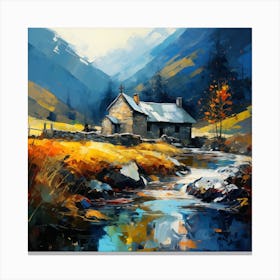 Mountain Cottage Canvas Print