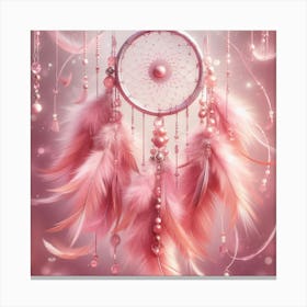 Dream Catcher in pink Canvas Print