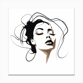 Woman'S Face Canvas Print