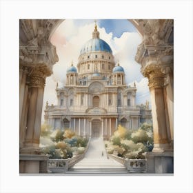 architecteur Color harmony Heaven Watercolor 1 Canvas Print